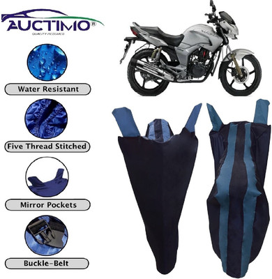 AUCTIMO Two Wheeler Cover for Hero(Hunk, Blue)
