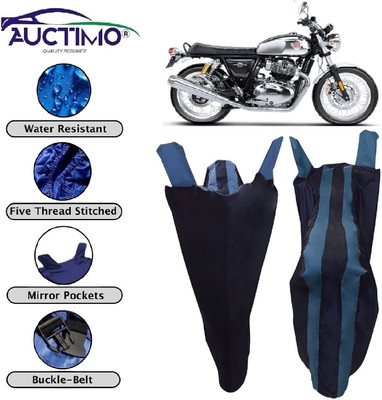 AUCTIMO Two Wheeler Cover for Royal Enfield(Interceptor 650, Blue)