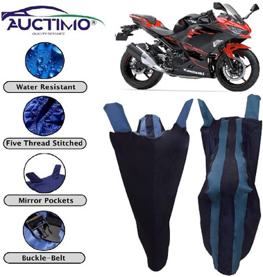 AUCTIMO Two Wheeler Cover for Kawasaki(Ninja 250, Blue)