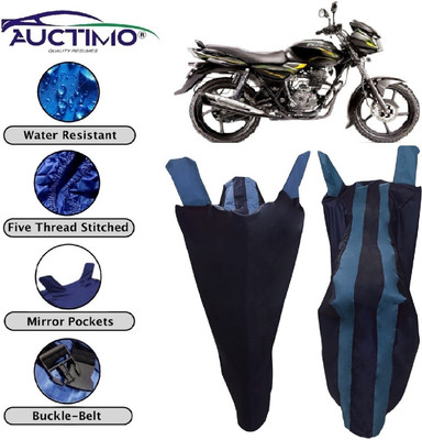 AUCTIMO Two Wheeler Cover for Bajaj(Discover 100 DTS-i, Blue)