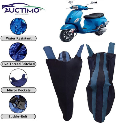 AUCTIMO Two Wheeler Cover for Piaggio(Vespa, Blue)
