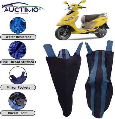 AUCTIMO Two Wheeler Cover for TVS(Zest, Blue)