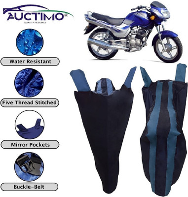 AUCTIMO Two Wheeler Cover for TVS(Victor GLX, Blue)