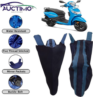 AUCTIMO Two Wheeler Cover for Hero(Pleasure, Blue)