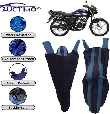 AUCTIMO Two Wheeler Cover for Honda(CD 110 Dream, Blue)