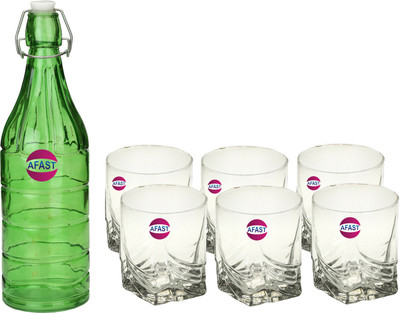 Somil 1000 ml Glass Bottle(Pack of 7, Green)