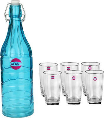 AFAST by Afast 1000 ml Glass Bottle(Pack of 7, Clear)