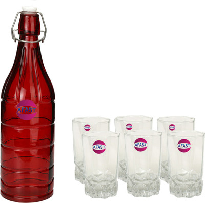 AFAST 1000 ml Glass Bottle(Pack of 7, Multicolor)