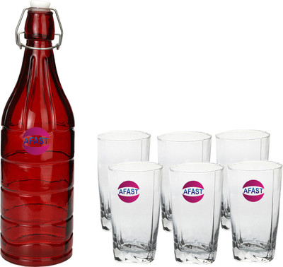AFAST by Afast 1000 ml Glass Bottle(Pack of 7, Clear)
