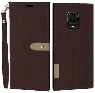 Wynhard Flip Cover for POCO M2 Pro, Redmi Note 9 Pro, Redmi Note 9 Pro Max, Redmi Note 10 Lite(Brown, Grip Case, Pack of: 1)