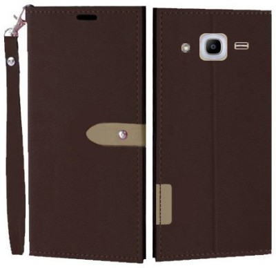 Wynhard Flip Cover for Samsung Galaxy J2 2016, Samsung Galaxy J2 Pro(Brown, Grip Case, Pack of: 1)
