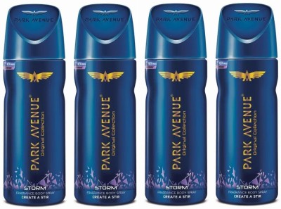 PARK AVENUE Storm deo 4pcs 150ml each ST004 Deodorant Spray  -  For Men & Women(600 ml, Pack of 4)