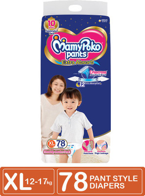MamyPoko Extra Absorb Diaper – XL (78 Pieces)