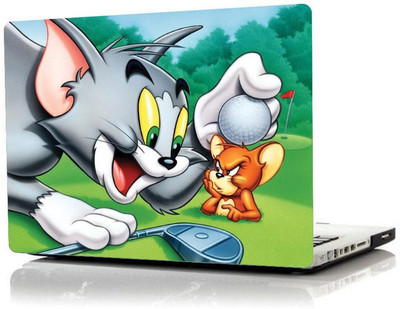 Yellow Alley Cartoon Laptop Sticker|Tom And Jerry Personalized Laptop Sticker|Laptop Skin Covers For All Models| HD Quality Laptop Protector Eco-Vinyl Paper Laptop Skin Compatible for 15.6 inch(Theme: Comics & Cartoons)