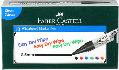 FABER-CASTELL Whiteboard Marker Box(Set of 10, Black)