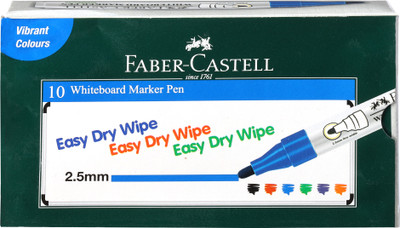 FABER-CASTELL Whiteboard Marker Box(Set of 10, Blue)