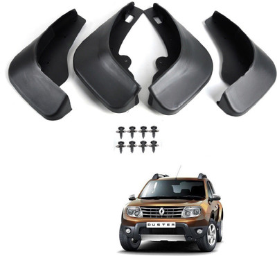AuTO ADDiCT Front Mud Guard, Rear Mud Guard For Renault Duster NA(Black)