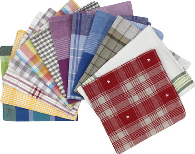 Flipkart SmartBuy Cotton Checks Napkins S12 Multicolor Cloth Napkins(12 Sheets)
