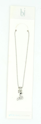 Epraiser Luxurious American Diamond Studded Rhodium Polished Abstract Design Neckline Chain Alloy Chain