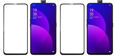 HOBBYTRONICS Edge To Edge Tempered Glass for Oppo F11 Pro(Pack of 2)