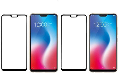 HOBBYTRONICS Edge To Edge Tempered Glass for Vivo V9(Pack of 2)
