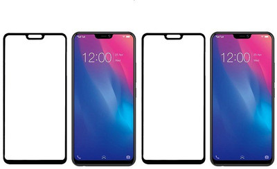 HOBBYTRONICS Edge To Edge Tempered Glass for Vivo V9 Youth(Pack of 2)