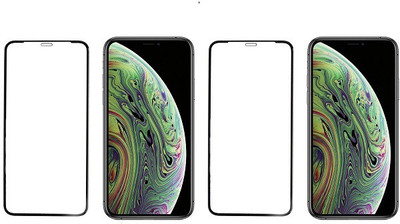 HOBBYTRONICS Edge To Edge Tempered Glass for Apple iPhone XS(Pack of 2)