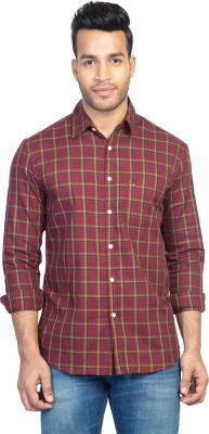 Weaver Men Checkered Casual Maroon Shirt