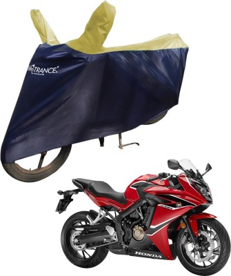 MOTOTRANCE Waterproof Two Wheeler Cover for Honda(CBR 650F, Yellow, Blue)