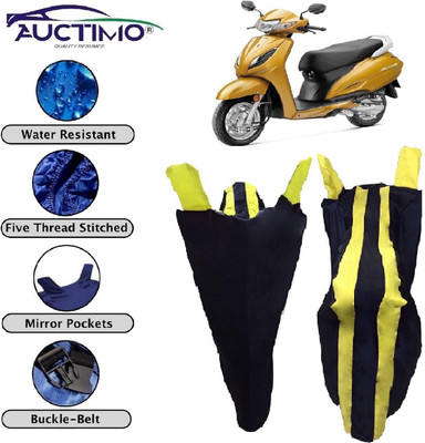 AUCTIMO Two Wheeler Cover for Honda(Activa 4G, Yellow)