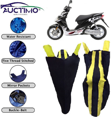 AUCTIMO Two Wheeler Cover for Yamaha(Jog R, Yellow, Black)