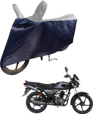 MOTOTRANCE Two Wheeler Cover for Bajaj(Platina 100 DTS-i, Blue, Silver)