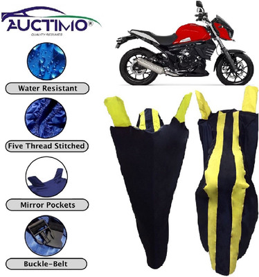 AUCTIMO Two Wheeler Cover for Mahindra(Mojo UT 300, Yellow, Blue)