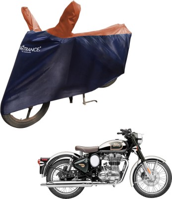 MOTOTRANCE Two Wheeler Cover for Royal Enfield(Classic Chrome, Orange, Blue)