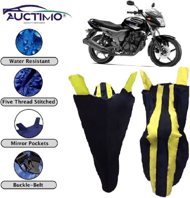 AUCTIMO Two Wheeler Cover for Yamaha(SZ-S, Yellow, Blue)