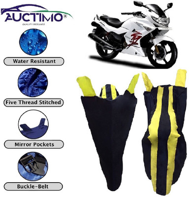 AUCTIMO Two Wheeler Cover for Hero(Karizma ZMR, Yellow, Blue)