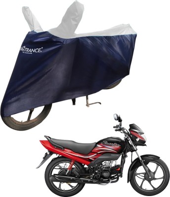 MOTOTRANCE Two Wheeler Cover for Hero(Passion Pro i3S, White, Blue)