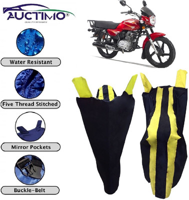 AUCTIMO Two Wheeler Cover for Bajaj(Boxer, Yellow, Black)