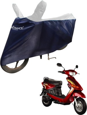 MOTOTRANCE Waterproof Two Wheeler Cover for Indus(Yo Spark, White, Blue)