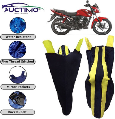 AUCTIMO Two Wheeler Cover for Suzuki(Sling Shot Plus, Yellow, Blue)