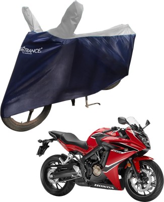 MOTOTRANCE Waterproof Two Wheeler Cover for Honda(CBR 650F, Blue, Silver)