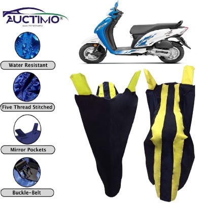 AUCTIMO Two Wheeler Cover for Honda(Activa i, Yellow, Blue)