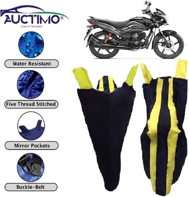 AUCTIMO Two Wheeler Cover for Hero(Passion Xpro, Yellow, Blue)