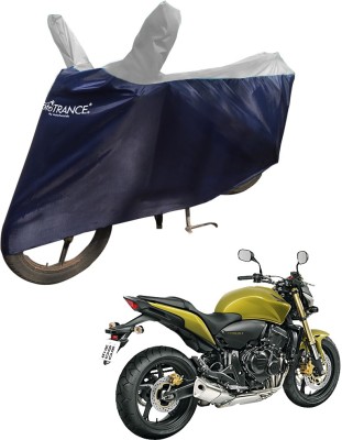 MOTOTRANCE Waterproof Two Wheeler Cover for Honda(CB Hornet 160, Blue, Silver)