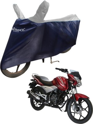 MOTOTRANCE Waterproof Two Wheeler Cover for Bajaj(Discover 125 DTS-i, Blue, Silver)