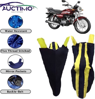 AUCTIMO Two Wheeler Cover for Hero(HF Dawn, Yellow, Blue)