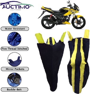 AUCTIMO Two Wheeler Cover for Honda(CBF Stunner, Yellow, Blue)