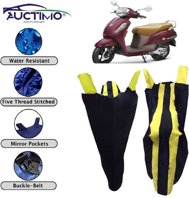 AUCTIMO Two Wheeler Cover for Suzuki(Access SE, Yellow, Black)