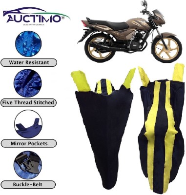 AUCTIMO Two Wheeler Cover for TVS(Star City, Yellow, Blue)