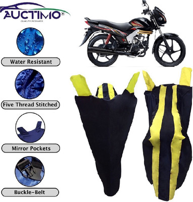 AUCTIMO Two Wheeler Cover for Mahindra(Centuro, Yellow, Black)